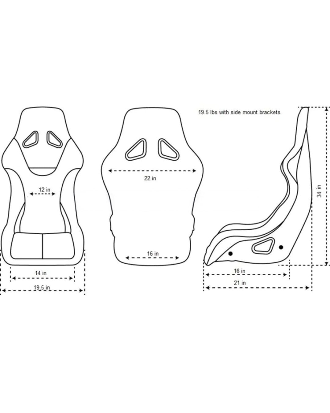NRG Innovations Bucket Seat Savage Series Tigre Satin