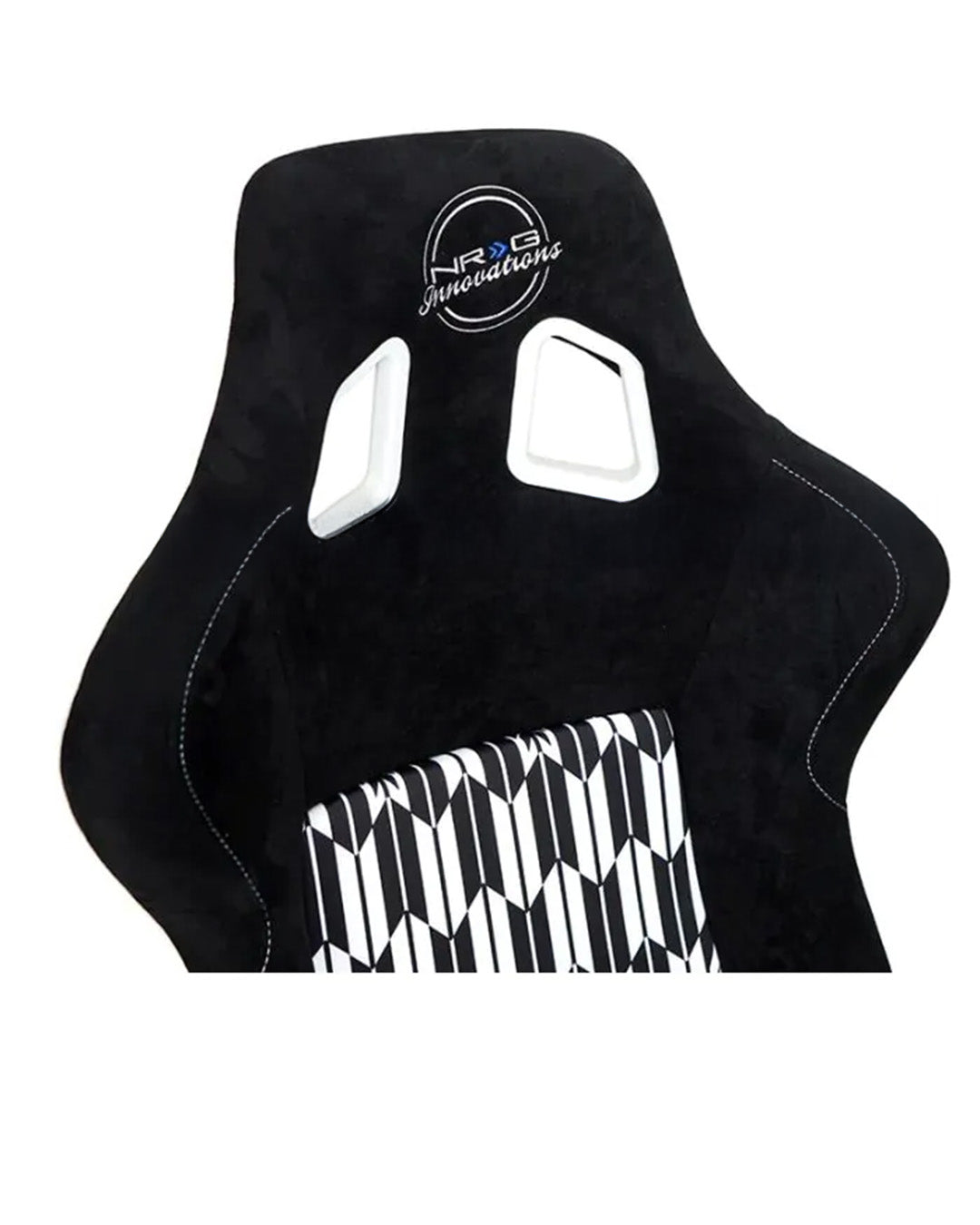 NRG Innovations Bucket Seat Yaba Print Black White Suede