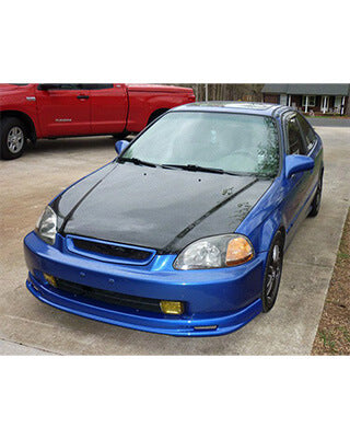 PU Design Front Bumper Lip Mugen Style – Black Polyurethane – Honda Civic