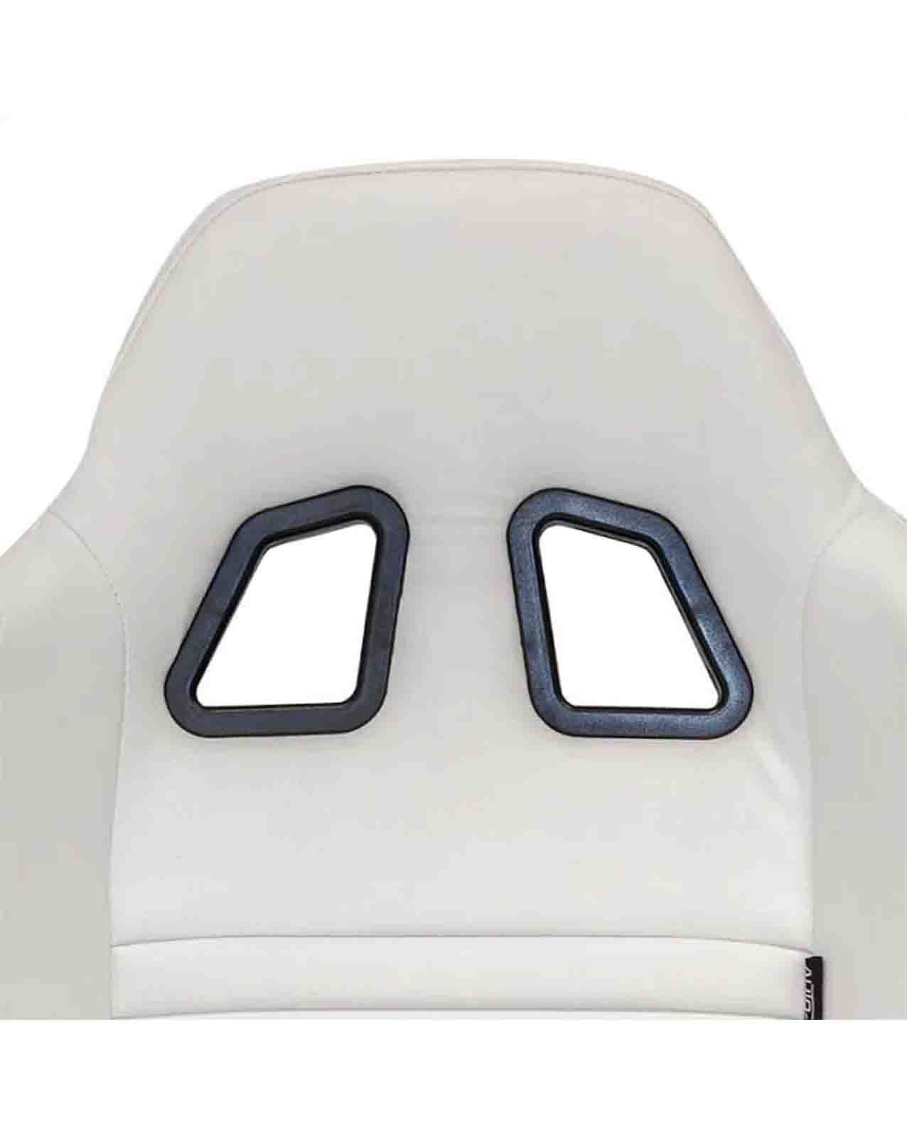 SK-Import Adjustable Seat – Type T Style | White & Black Synthetic Leather