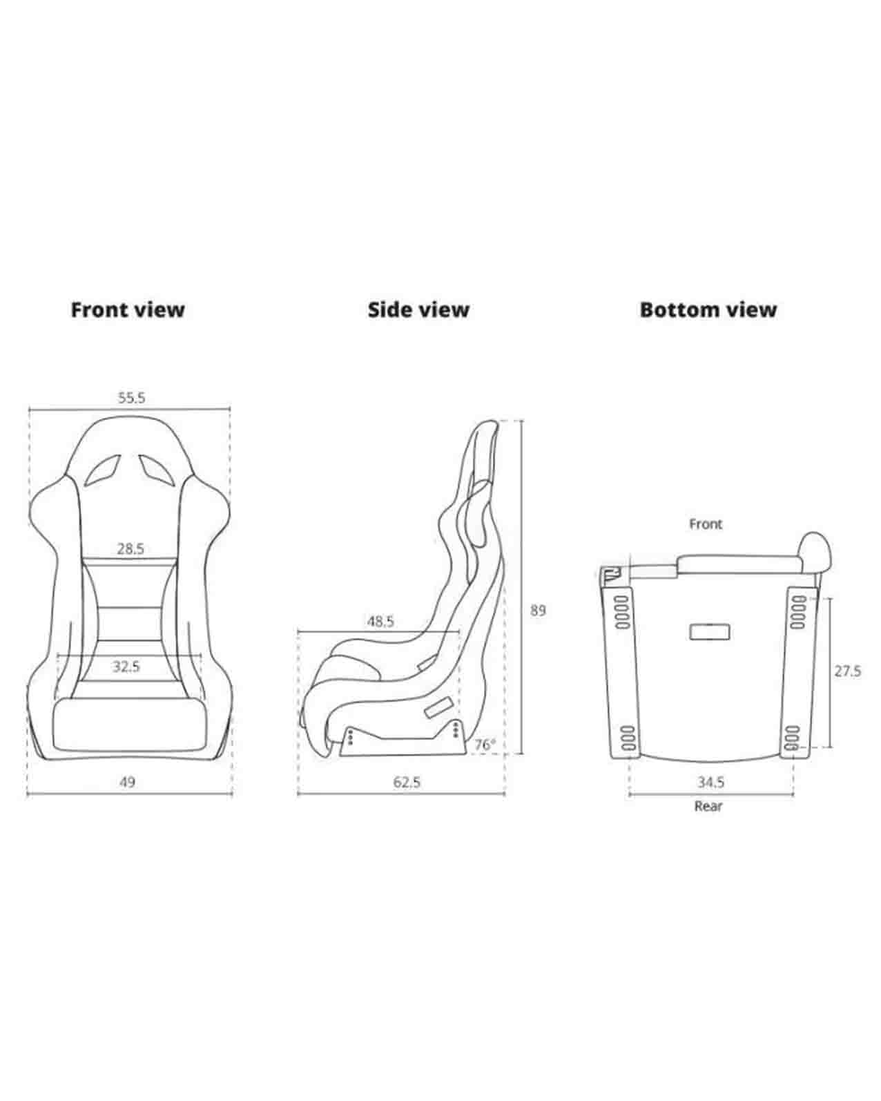 SK-Import Bucket Seat – K12 Small | Black