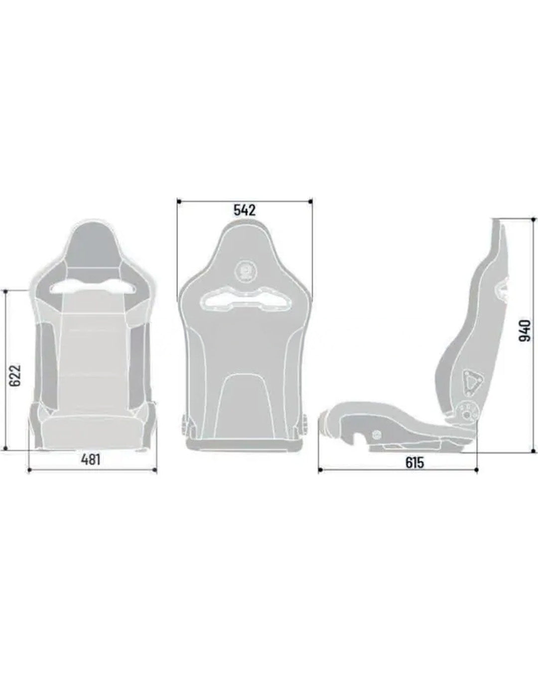 Sparco Adjustable Seat SP-R Black Fiberglass