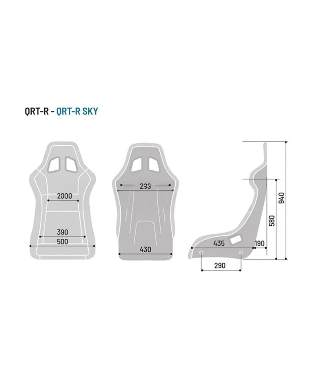 Sparco Bucket Seat QRT R Black Fiberglass