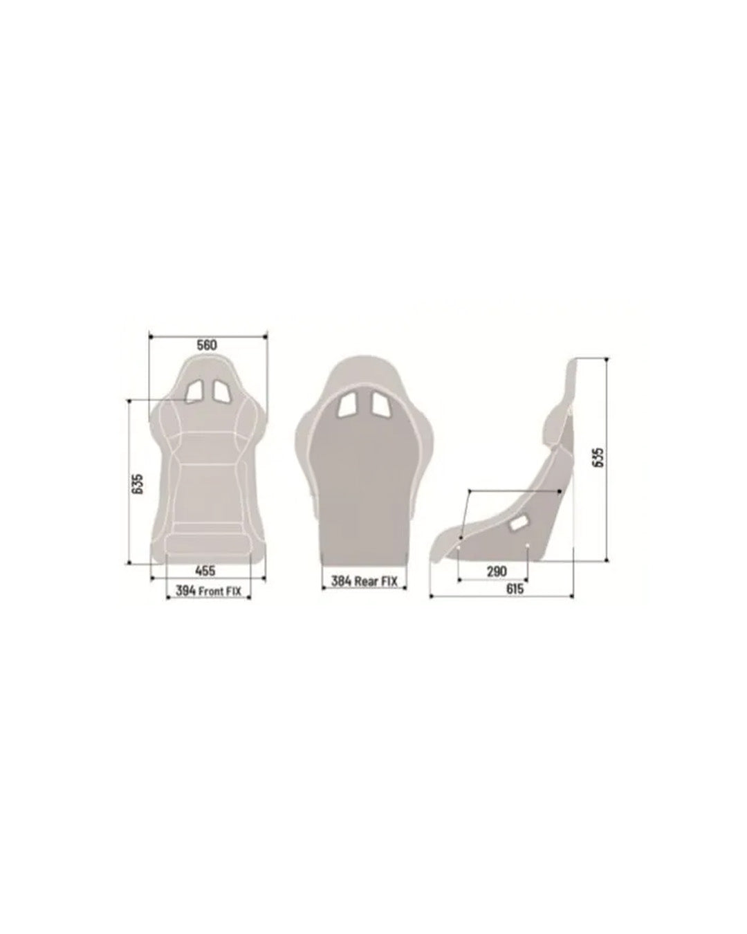 Sparco Bucket Seat REV Black Fiberglass