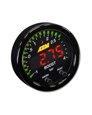 AEM Boost Gauge 52mm Digital -30in/Hg 60PSI/4BAR