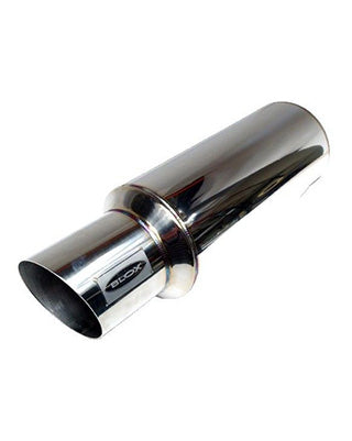 Blox Racing Rear Universal Muffler – 76mm Inlet, 102mm Tip