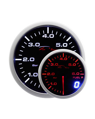 Depo Racing Gauge Dual View Series Black 52mm Fuel Level