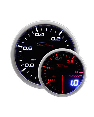 Depo Racing Gauge Dual View Series Black 52mm Vacuum