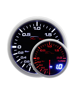 Depo Racing Gauge Dual View Series Black 52mm Vacuum