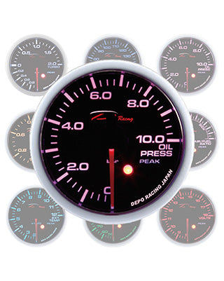 Depo Racing Gauge SKPK Series Black 52mm Oil Pressure