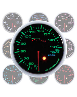 Depo Racing Gauge SKPK Series Black 52mm Oil Temperature