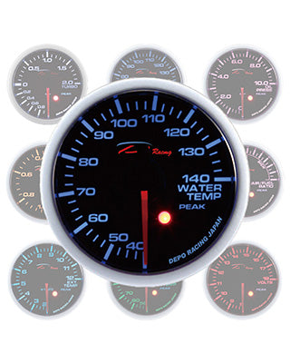 Depo Racing Gauge SKPK Series Black 52mm Water Temperature