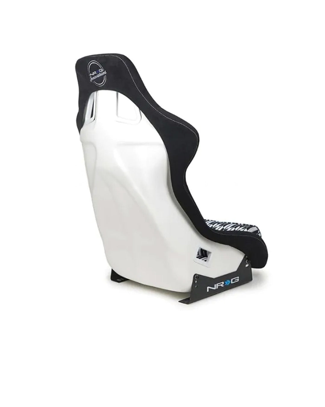 NRG Innovations Bucket Seat Yaba Print Black White Suede