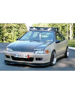 PU Design Front Bumper Lip Spoon Style – Black Polyurethane – Honda Civic EG