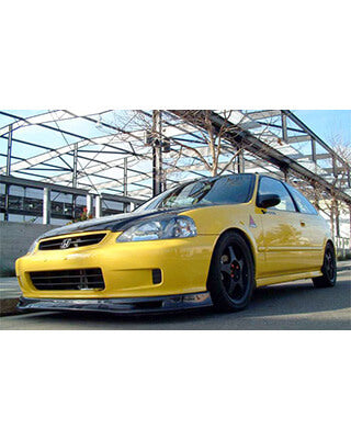 PU Design Front Bumper Lip Spoon Style – Black Polyurethane – Honda Civic Facelift 1999–2001
