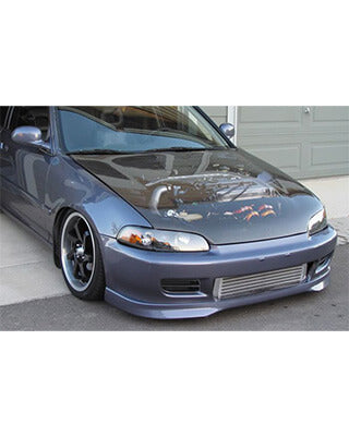 PU Design Front Bumper Lip Type R Style – Black Polyurethane – Honda Civic EG