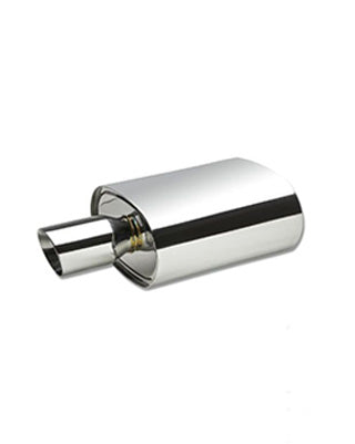 SK-Import Rear Universal Muffler – 89mm Oval Tip, 63mm Inlet