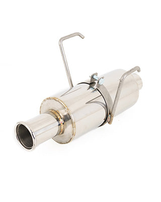 SK-Import Universal Rear Muffler – Spoon Style Polished 63.5mm Inlet