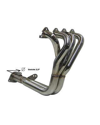 SRS Header JDM Style 4-2-1 – 63.5mm Stainless Steel – Honda Civic, CRX, Del Sol (B-series)