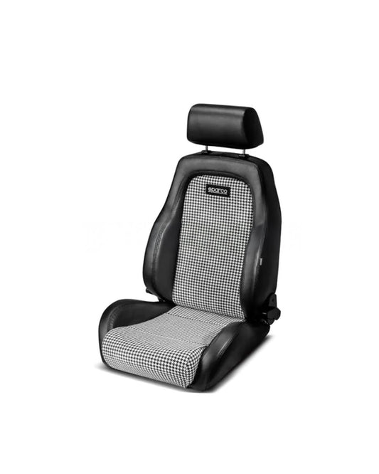 Sparco Adjustable Seat GT White Synthetic Leather