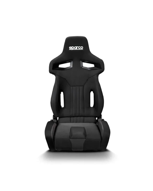 Sparco Adjustable Seat R333 Black Cross Stitching Black Textile