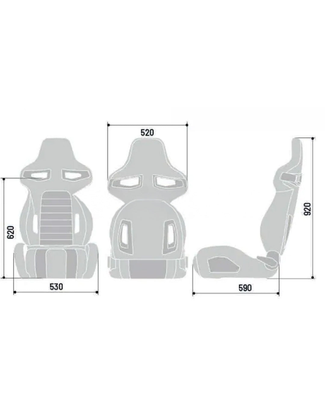 Sparco Adjustable Seat R333 Black Cross Stitching Black Textile