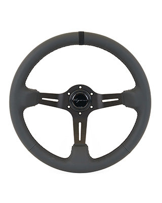 Vigor Daytona Steering Wheel – Black Leather – 350mm